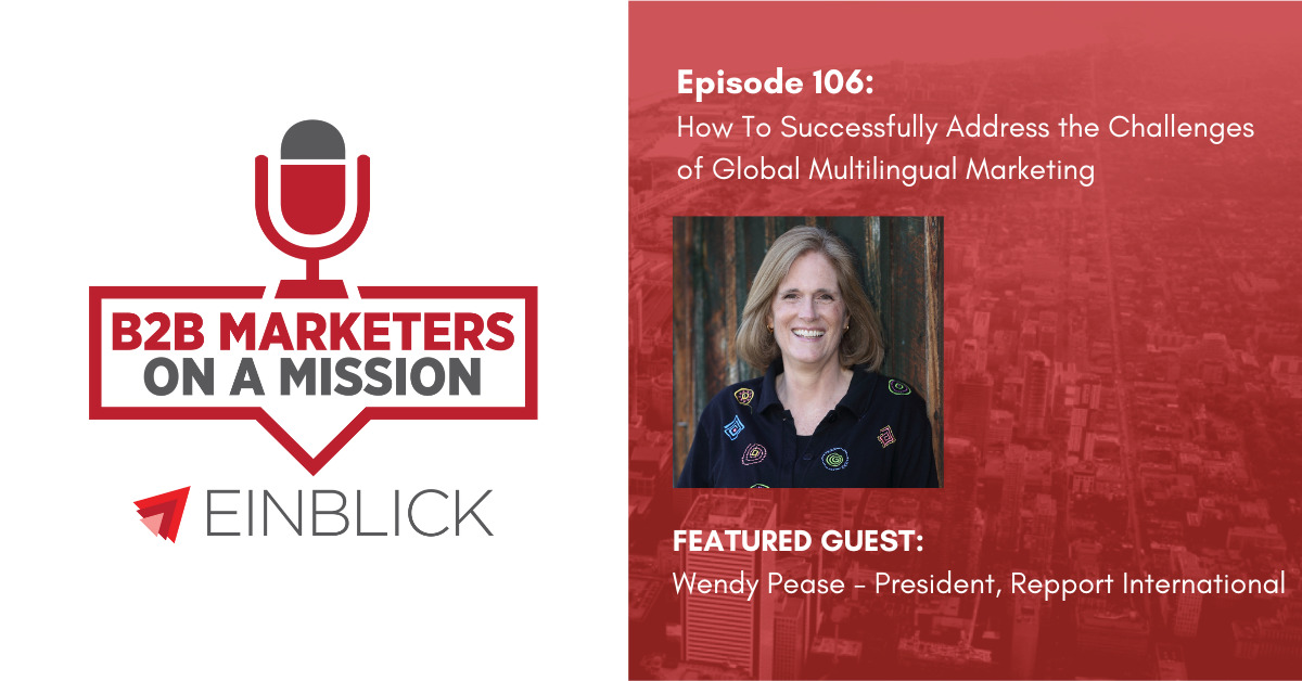 B2B Marketers on a Mission EP106 - Wendy Pease key visual