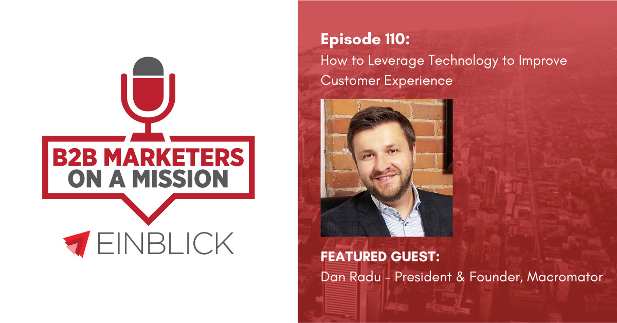 B2B Marketers on a Mission EP 110 - Dan Radu Key Visual