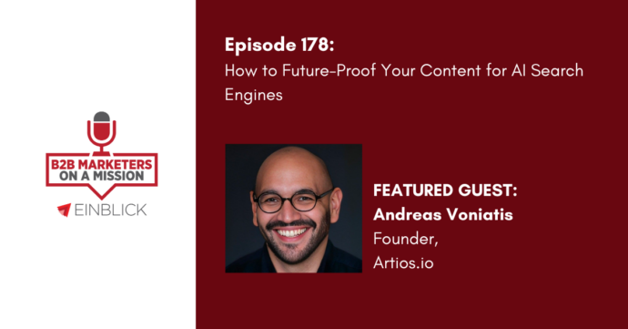 EP 178 Andreas Voniatis AI content for search engine b2b podcast key visual