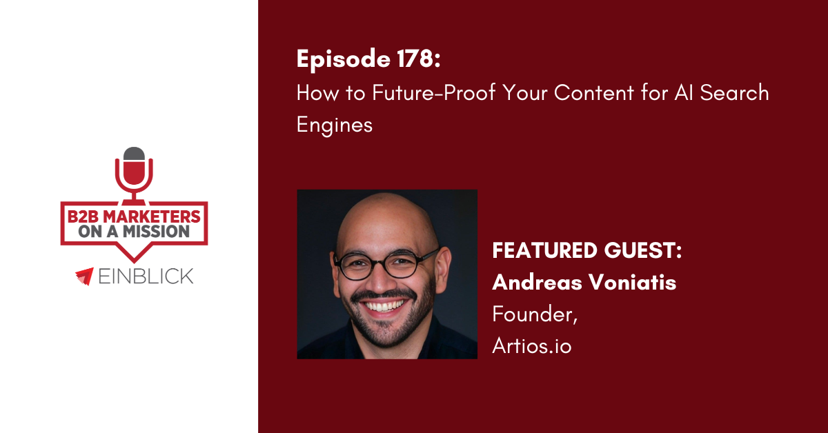 EP 178 Andreas Voniatis AI content for search engine b2b podcast key visual