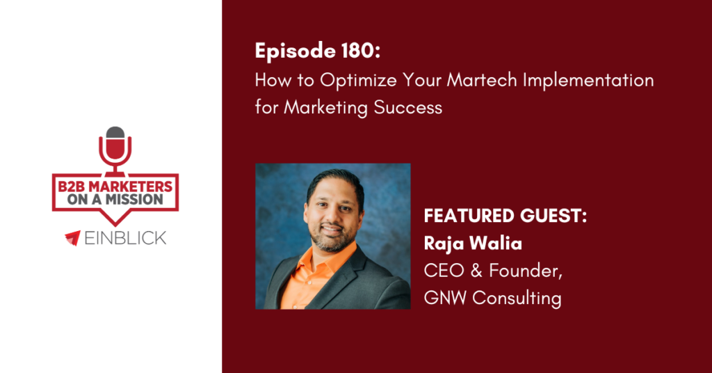EP 180 Raja Walia martech b2b podcast key visual