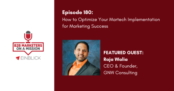 EP 180 Raja Walia martech b2b podcast key visual