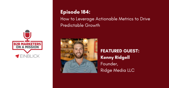 EP 184 Kenny Ridgell Metrics b2b podcast key visual