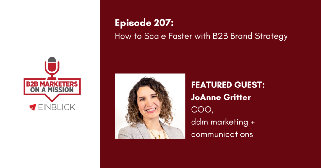 Scale with Brand strategy by JoAnne Gritter