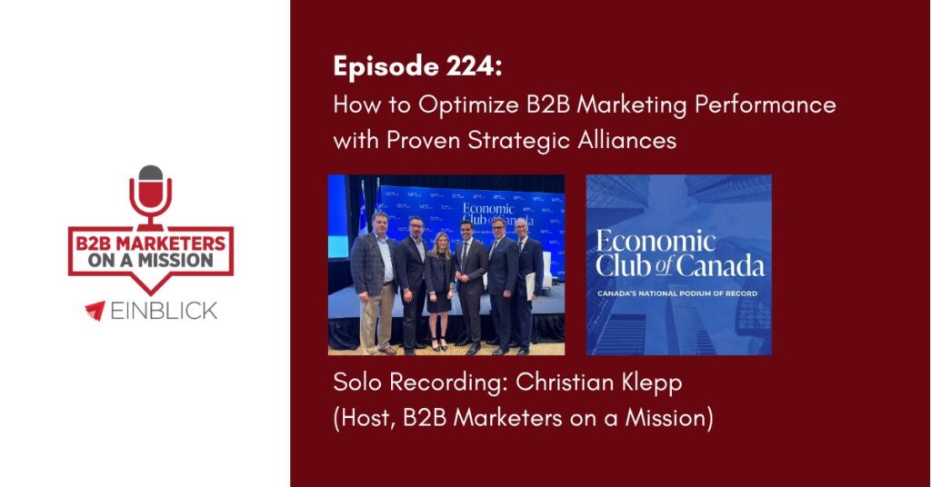 Optimize B2B Marketing Performance with Proven Strategic Alliances